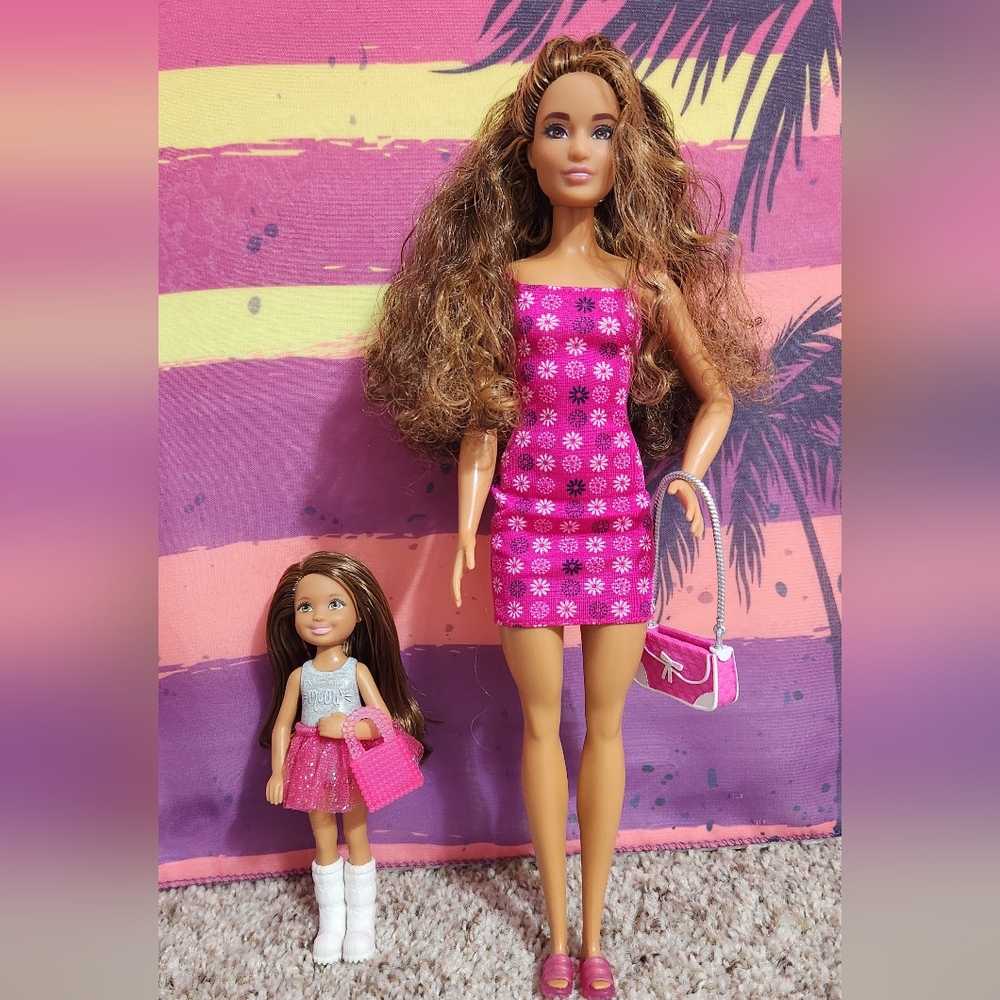 Brunette Beauties sassy in Pink Barbie and Kelly